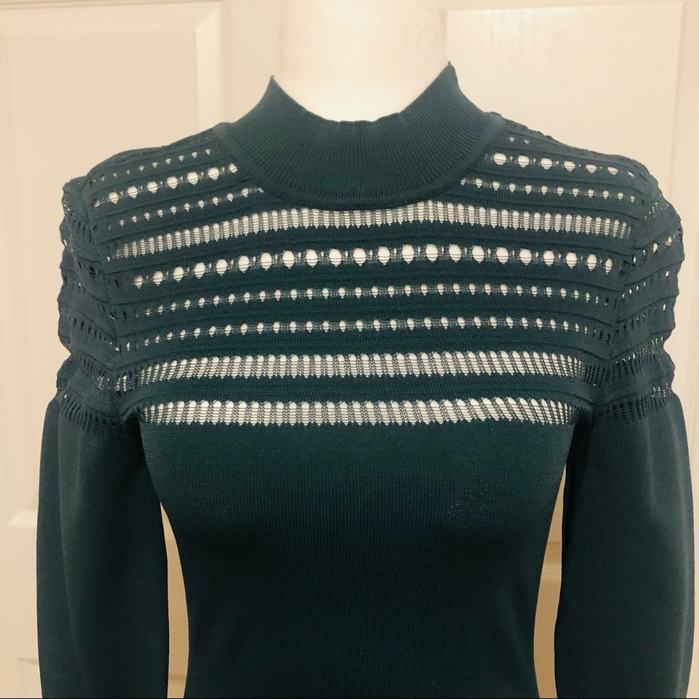 Ali & Jay Long Sleeve Mock Neck Lace Dress